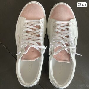 🍂 Oliver Cabell Pink and White Sneakers